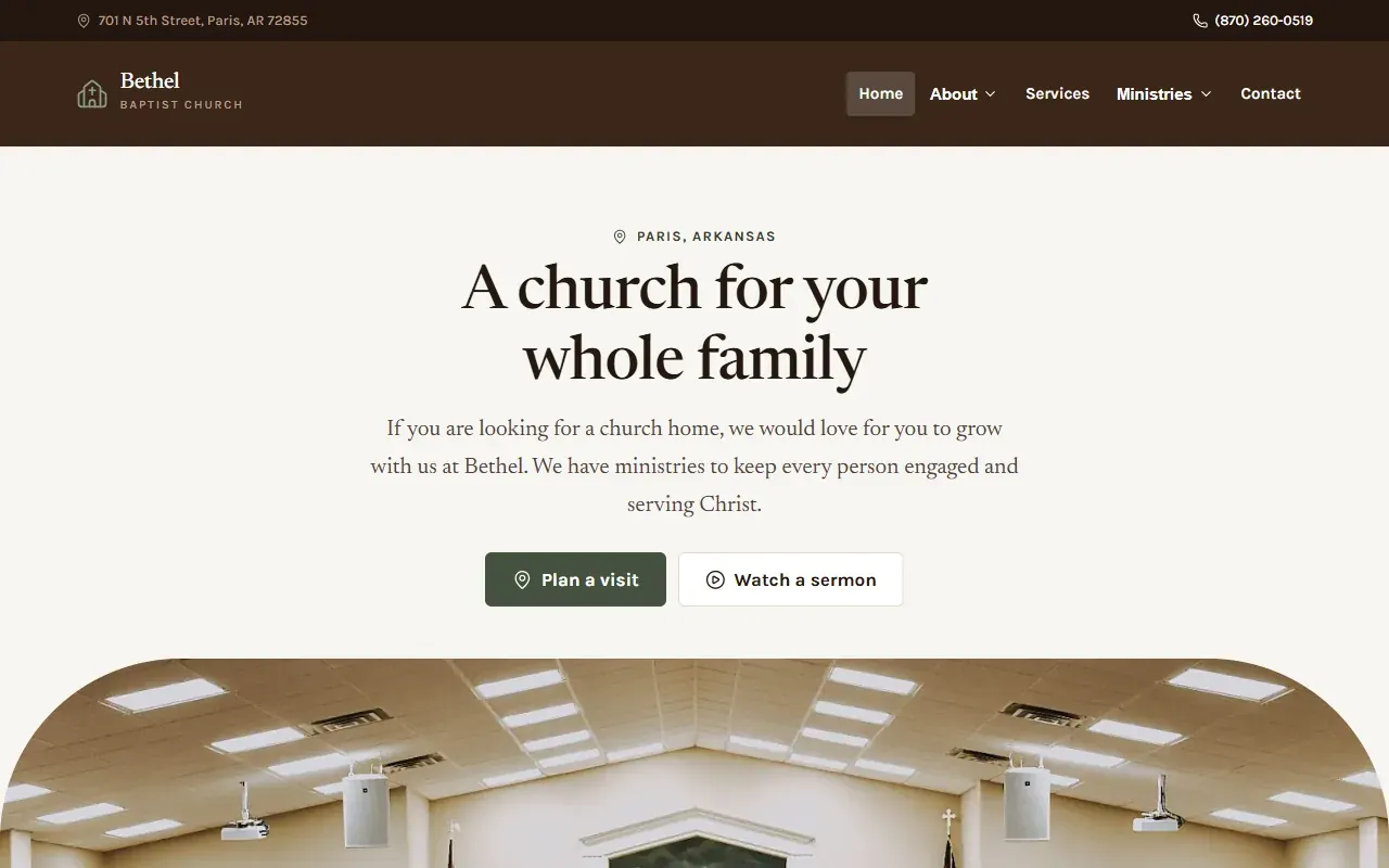 Church site layout