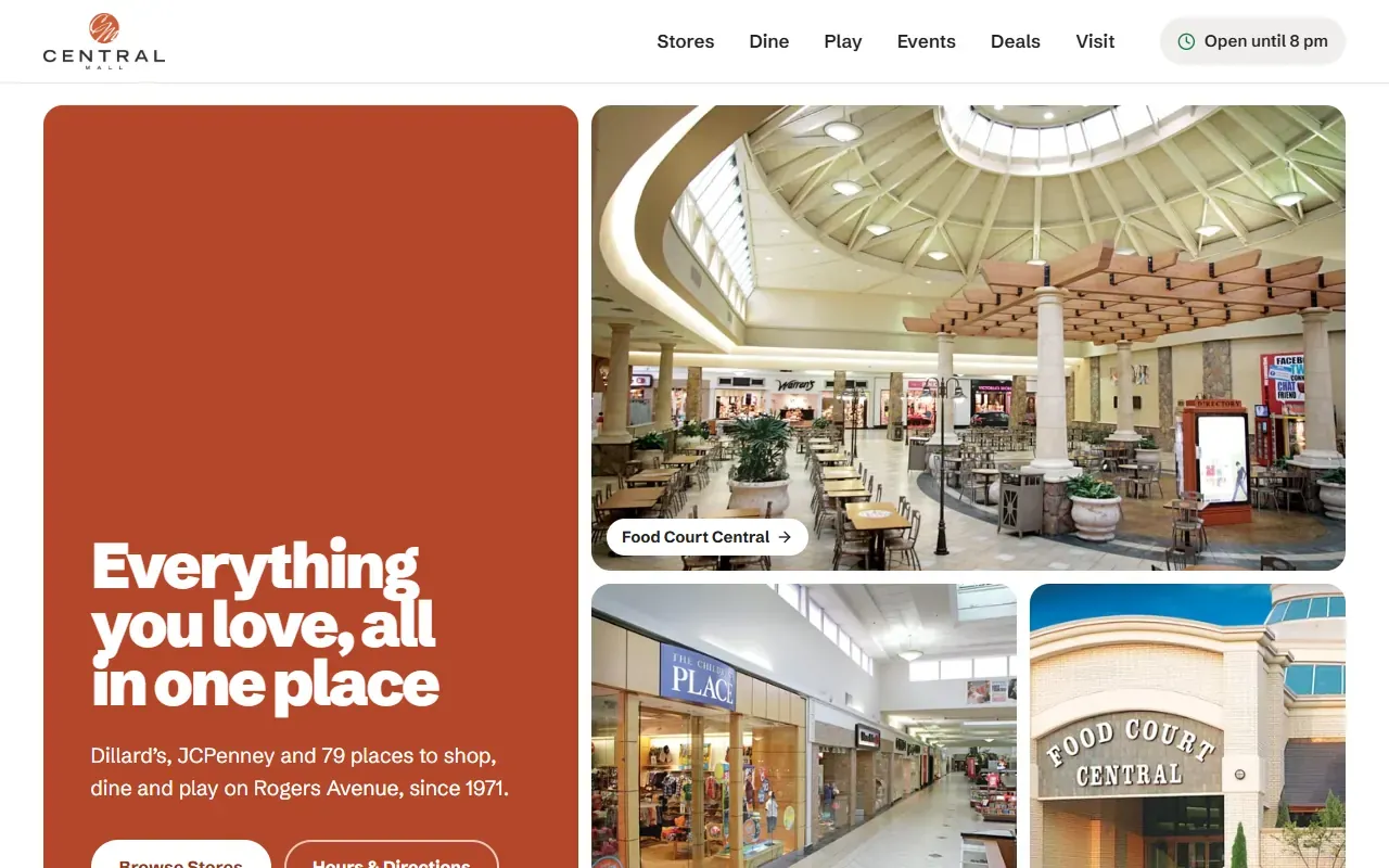 Shopping mall site layout